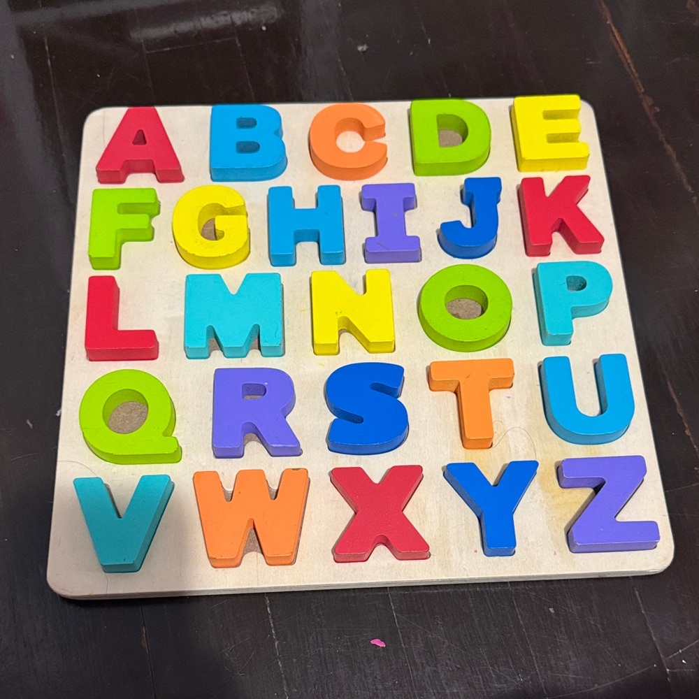 Colorful Alphabet Puzzle Board for Kids